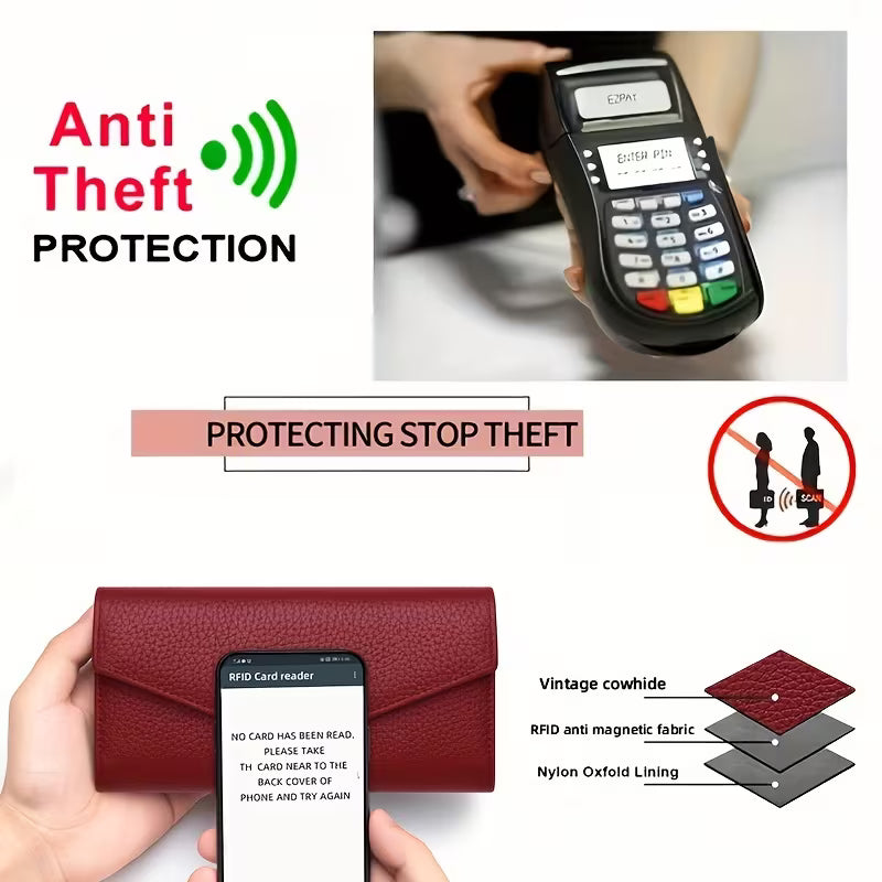 Genuine Leather Anti-Skimming Fashion Premium Wallet - Anti theft